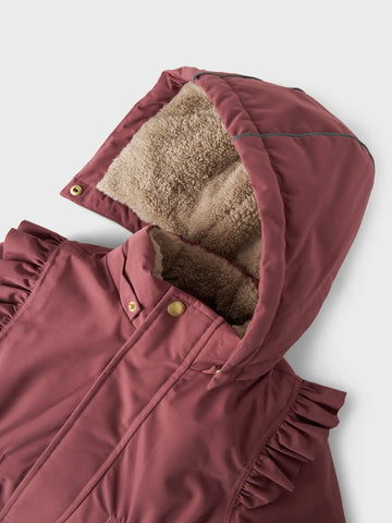 Name It - Jakke med flæser - Snow05 - Rose Brown