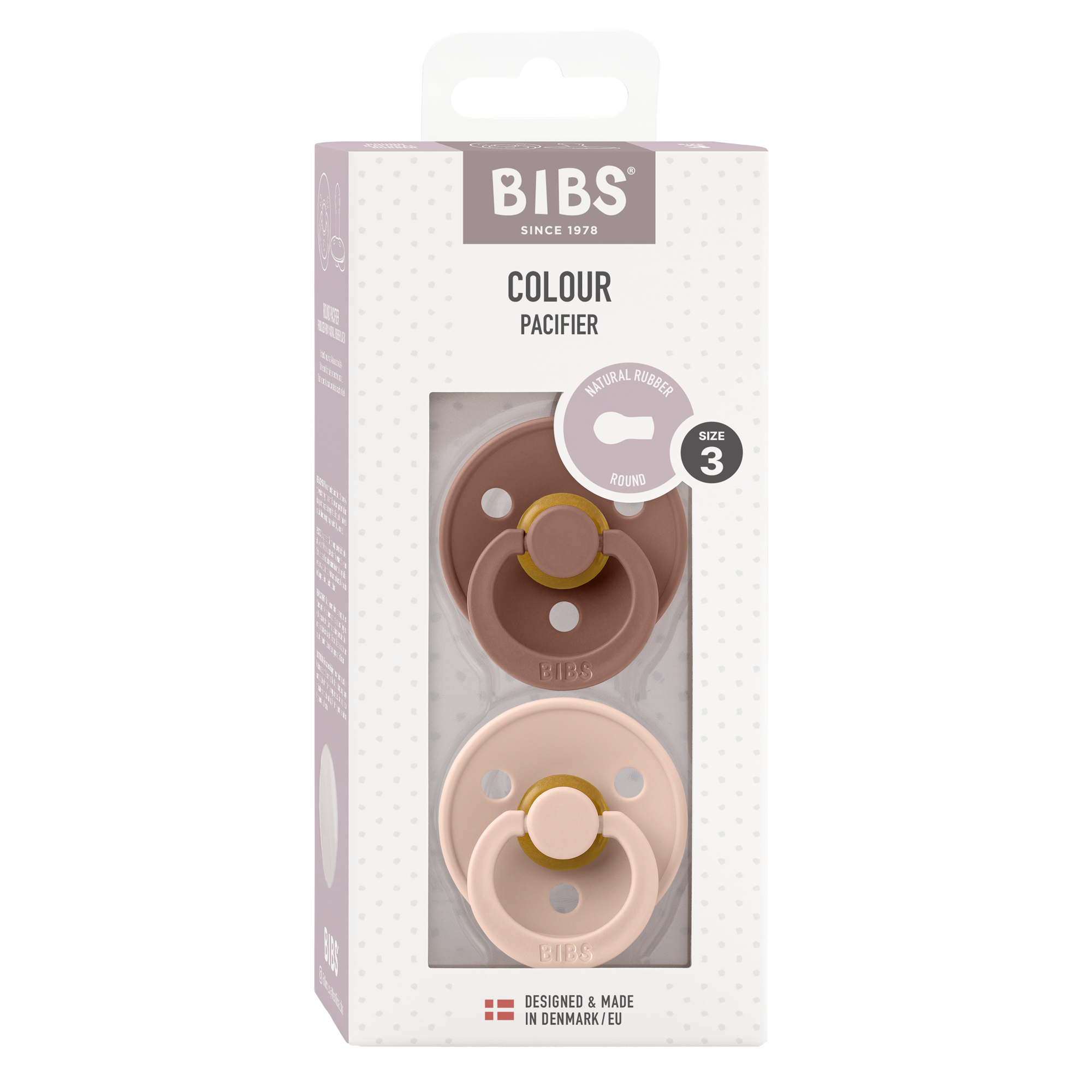 BIBS Colour 2 PACK Latex Size 3- Woodchuck/Blush