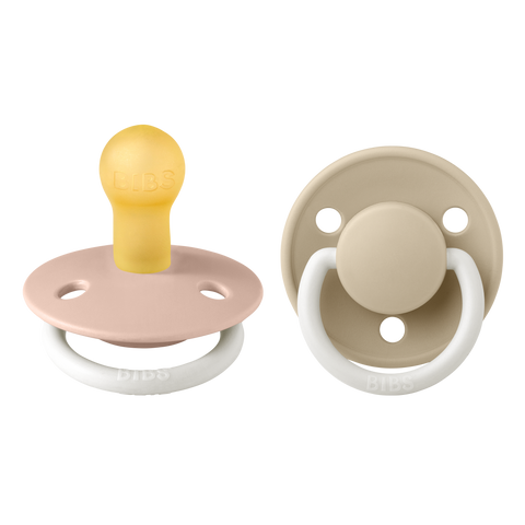 BIBS Colour 2 PACK Latex Size 1 -  Blush GLOW/Vanilla GLOW