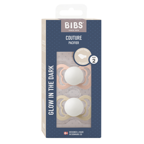 BIBS Couture 2 PACK - Blush GLOW / Vanilla GLOW