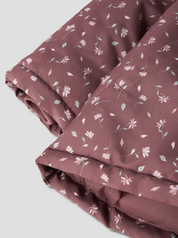 Name It Vinterjakke - NMFmaxi - Noos - Rose Brown/Blomster