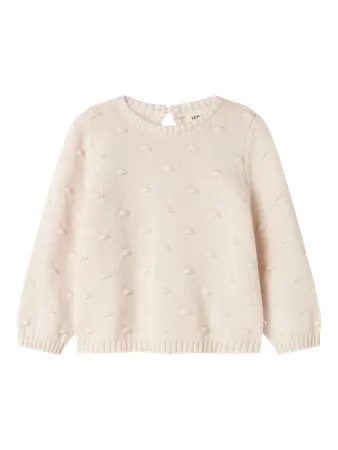 Lil’ Atelier Strik Trøje - NMNgable - Pastel Parchment/Dots