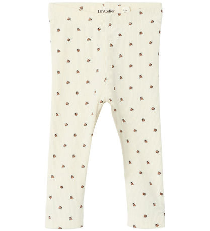 Lil’ Atelier Leggings - Lago Kye Turtledove/Mariehøne