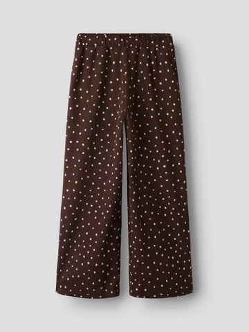 Name It wide Pants - Nkfhasla - Chocolate Brown/prik
