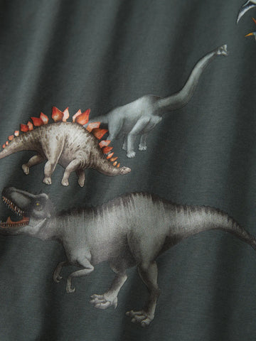 Name It Top -  Nmmbart LS Nreg - Vintage Khaki/Dino