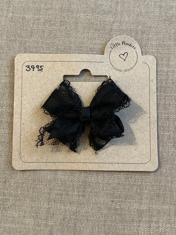 Little Wonders - Norma 5 cm. Sløjfe Grosgrain/Blonde - Sort