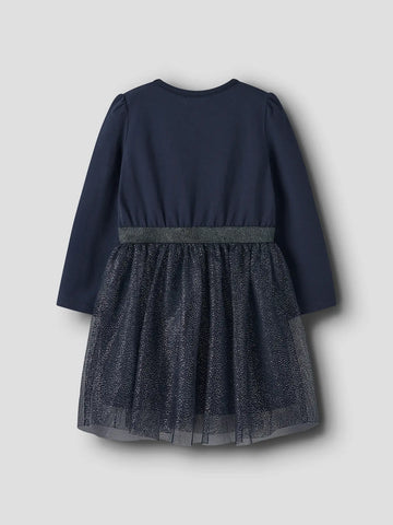 Name It Tulle Kjole - Nmfosimi - Navy/Frozen