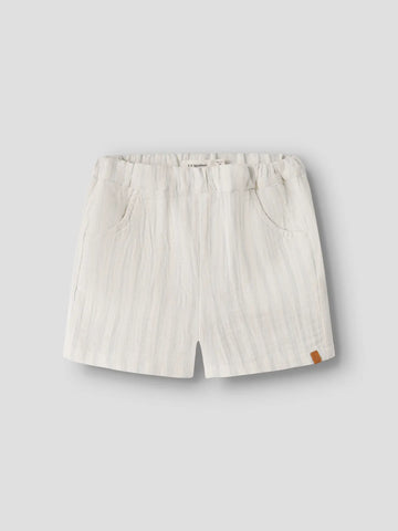 Lil’ Atelier Løs Shorts - NmmHagi - Coconut Milk/Dusty Blue/Striber