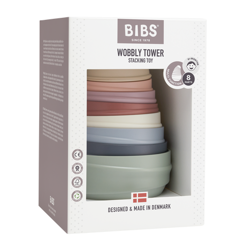 BIBS - Wobbly Tower - Pastel Rainbow