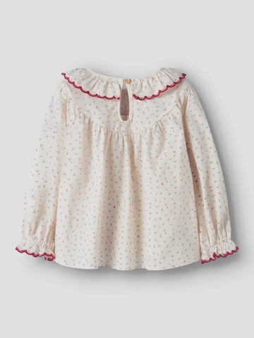 Lil’ Atelier Skjortebluse - Nmfrasia - Turtledove Red Dahlia