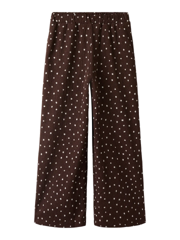 Name It wide Pants - Nkfhasla - Chocolate Brown/prik