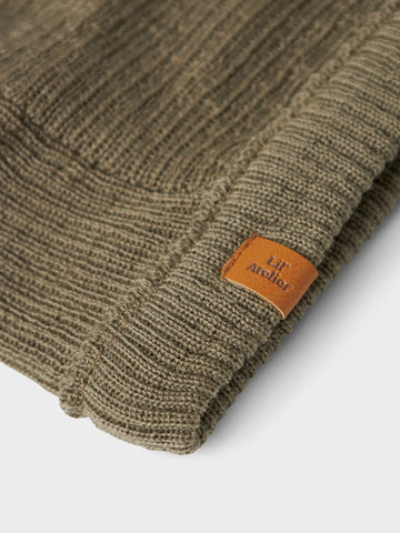 Lil’ Atelier Elefanthue -Nanson Knit Balaclava - Grøn