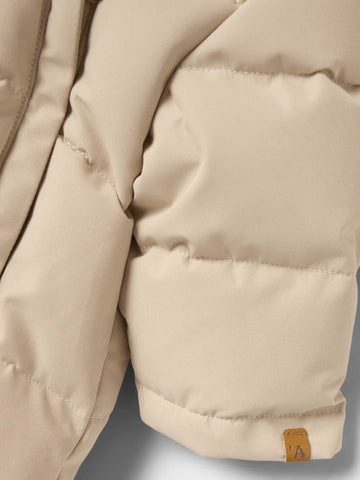 Lil’ Atelier Baby Flyverdragt - Nbflamedow03 Puffer -Unisex foldbare fødder - Oxford Tan