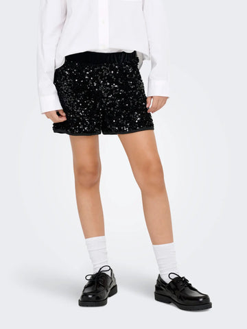 Kids Only Shorts - KogConfidence Sequin - Black/Palietter