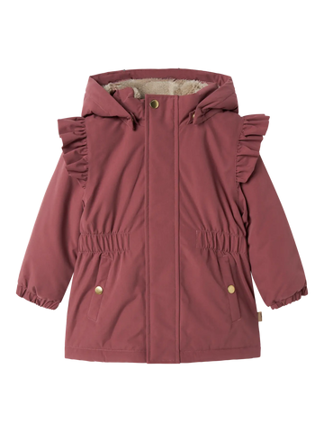 Name It - Jakke med flæser - Snow05 - Rose Brown