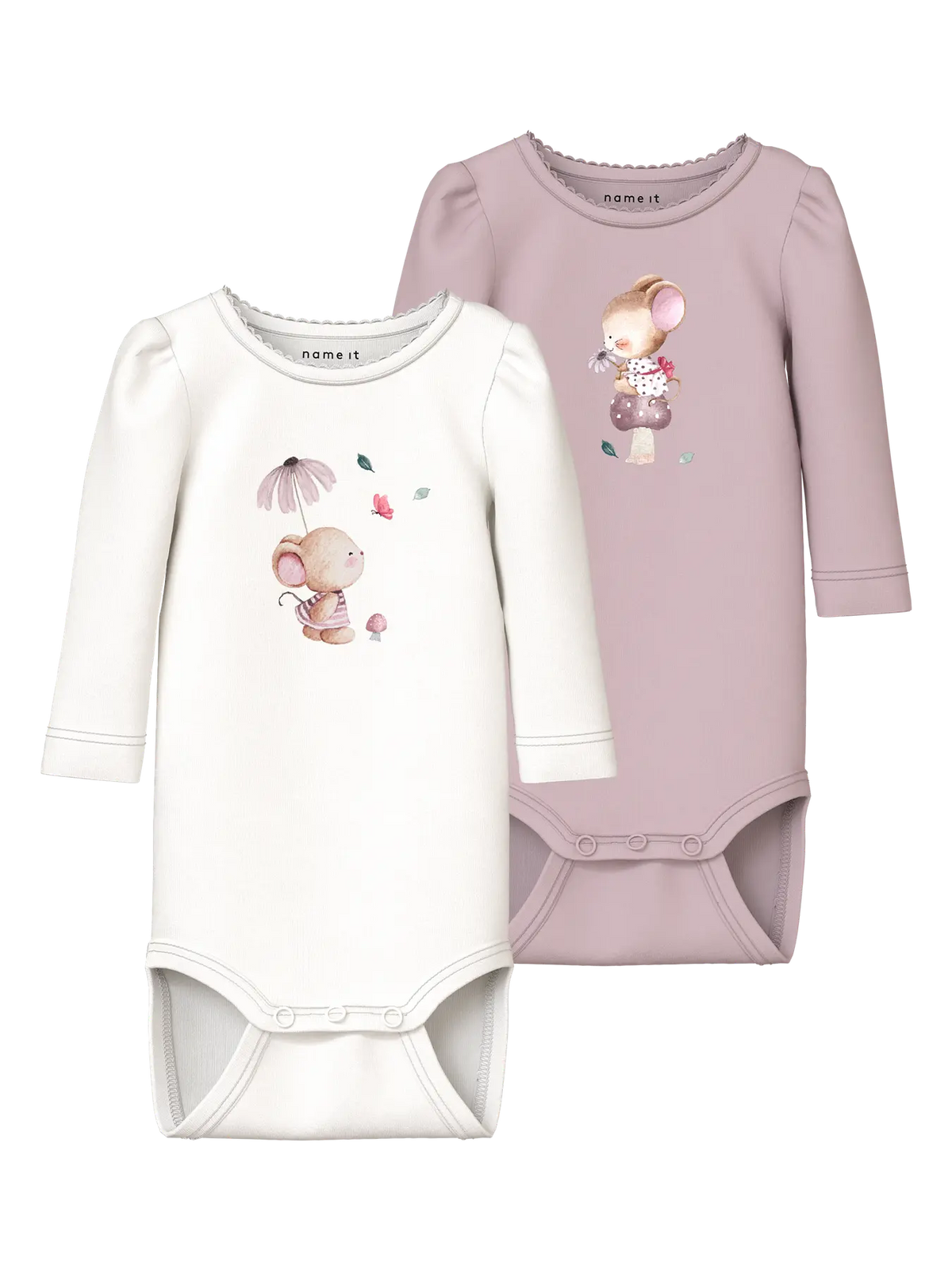 Name It 2Pak - Nbflotus - Cloud Dancer/Burnished Lilac/Mus