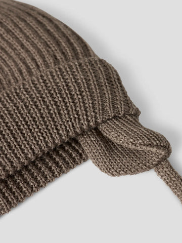 Lil’ Atelier Knit Hat - Nanson - Shitake/bindebånd