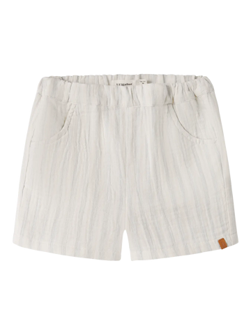 Lil’ Atelier Løs Shorts - NmmHagi - Coconut Milk/Dusty Blue/Striber
