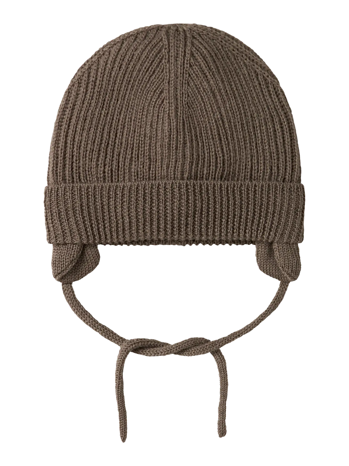 Lil’ Atelier Knit Hat - Nanson - Shitake/bindebånd