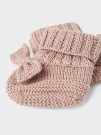 Lil’ Atelier - Babyfutter med Sløjfe - Strik - Shadow Grey