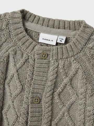 Name It Baby Striktrøje -NBMwrilla - Dried Sage