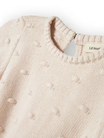 Lil’ Atelier Strik Trøje - NMNgable - Pastel Parchment/Dots