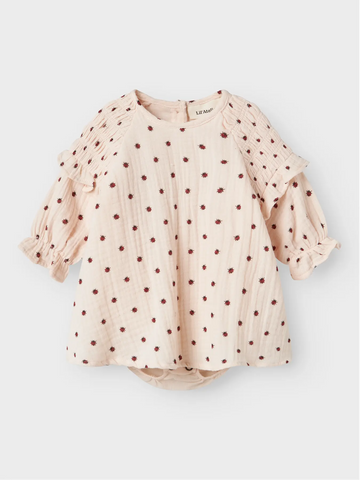 Lil'Atelier - Baby Shirt Body - Lilia - Silver Peony