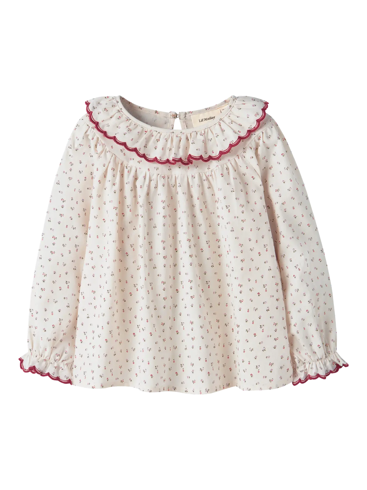 Lil’ Atelier Skjortebluse - Nmfrasia - Turtledove Red Dahlia