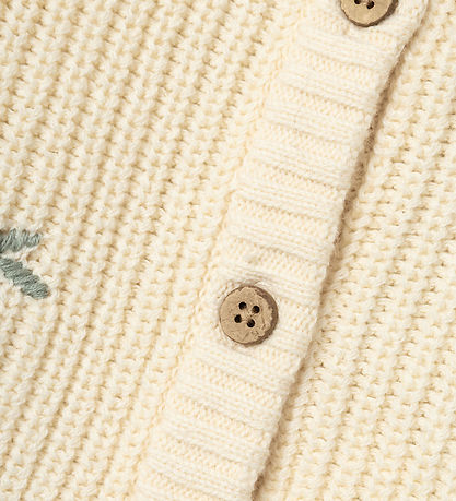 Lil' Atelier Strik Cardigan - Emlen - Birch/Blomster