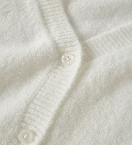 LMTD Bluse med Knapper - Strik - NlfFlodet - White Alyssum