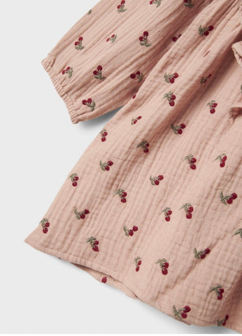 Lil' Atelier Kjole - NmfKoala - Misty Rose/Kirsebærprint