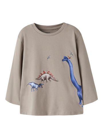 Name It Top - 
Nmmbart LS Nreg - Vintage Khaki/Dino