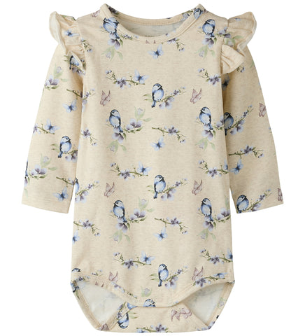 Name It Baby - Nbfbrianne Flæse Body / Peyote Melange/Fugle