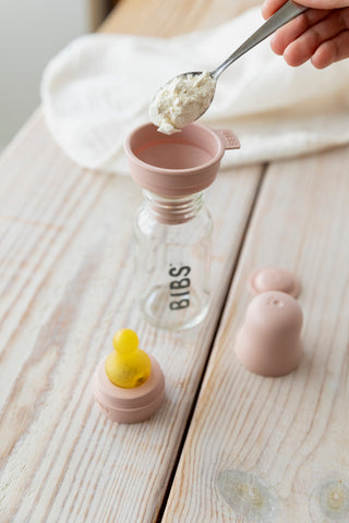 BIBS Baby Glass Bottle Complete Set Latex - 225ml Ivory
