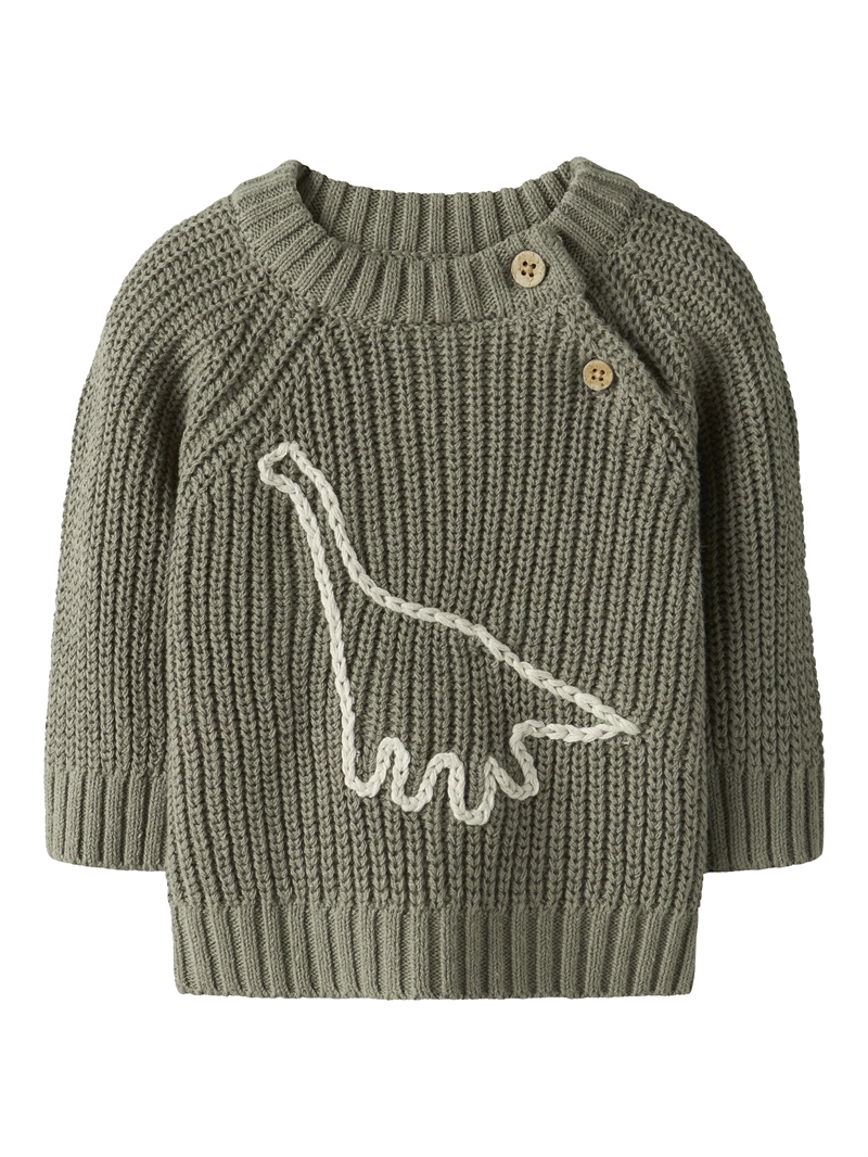 Lil' Atelier - Baby Strik Trøje - Emlen - Overland Trek/Dinosaur
