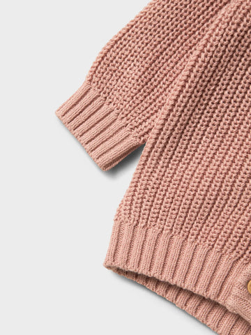 Lil' Atelier Strikket Cardigan - Nbfemlen Noos - Misty Rose