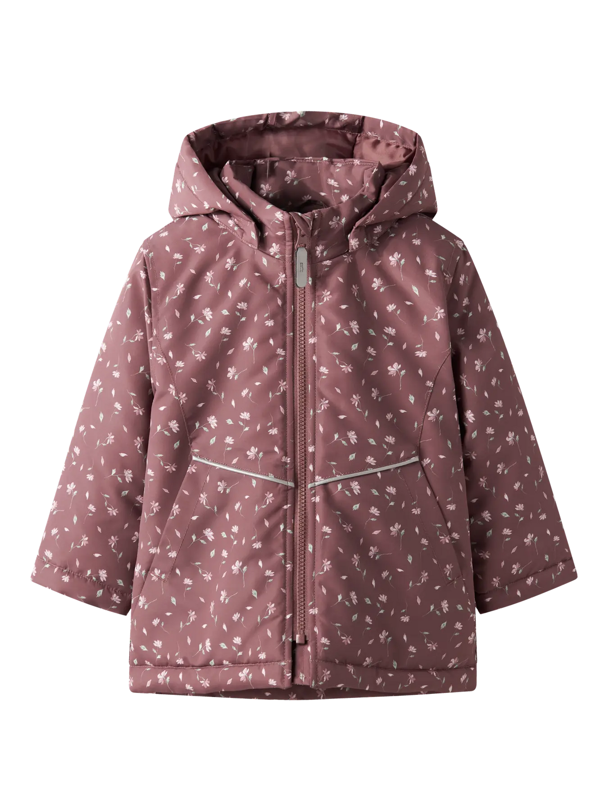 Name It Vinterjakke - NMFmaxi - Noos - Rose Brown/Blomster
