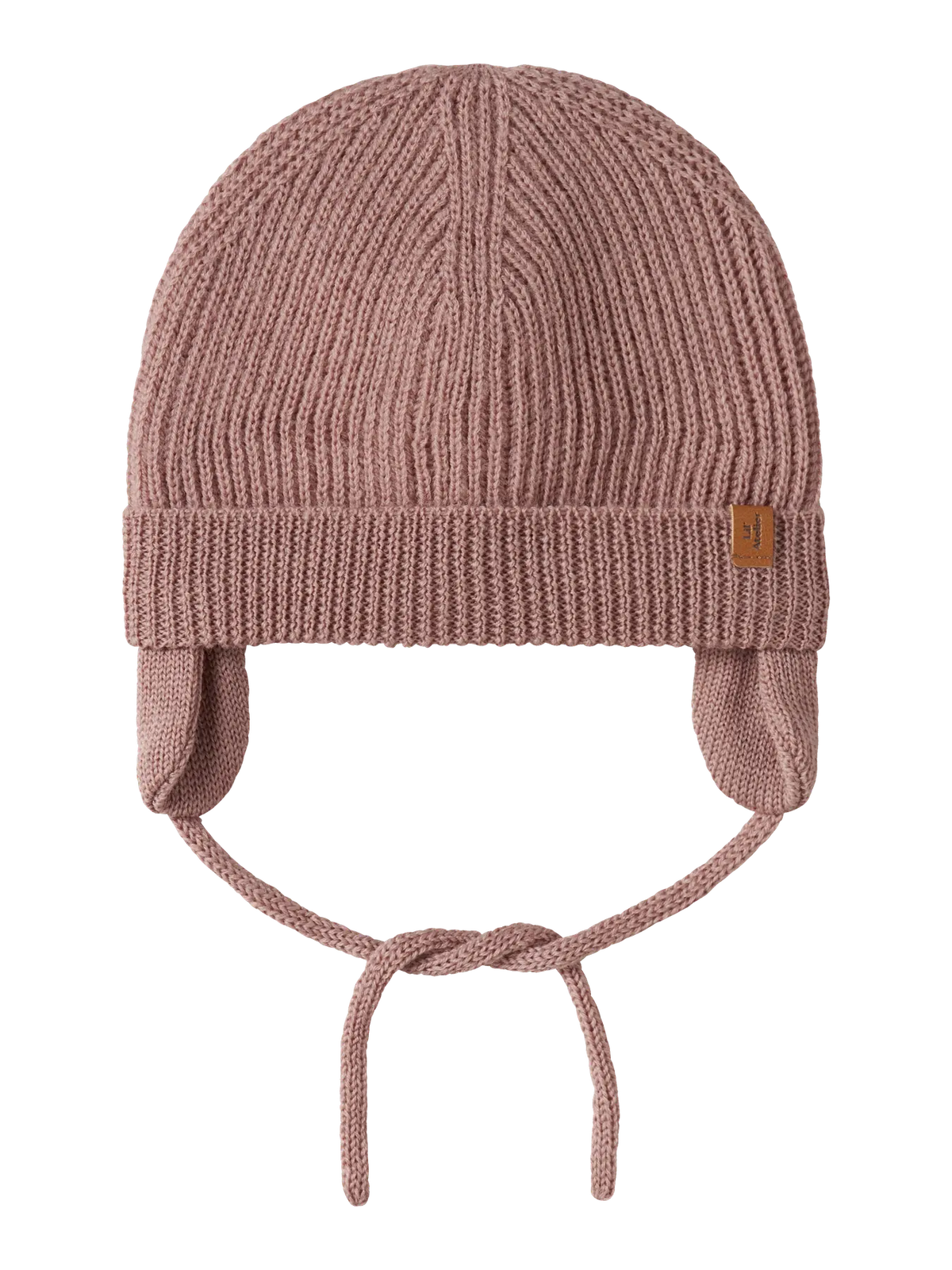 Lil’ Atelier Knit Hat - Nanson -Rosa/bindebånd