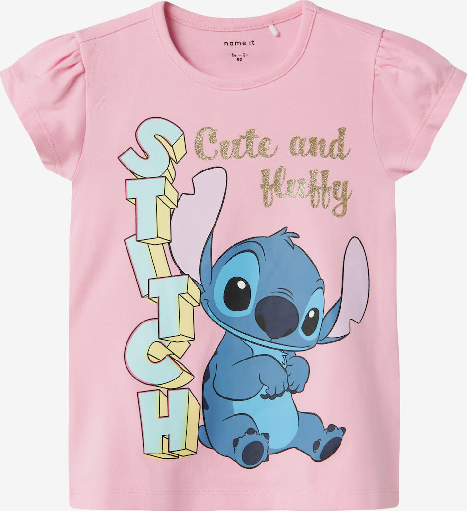 Name It SS T-shirts - Nmffolly - Pink Frosting/Stitch