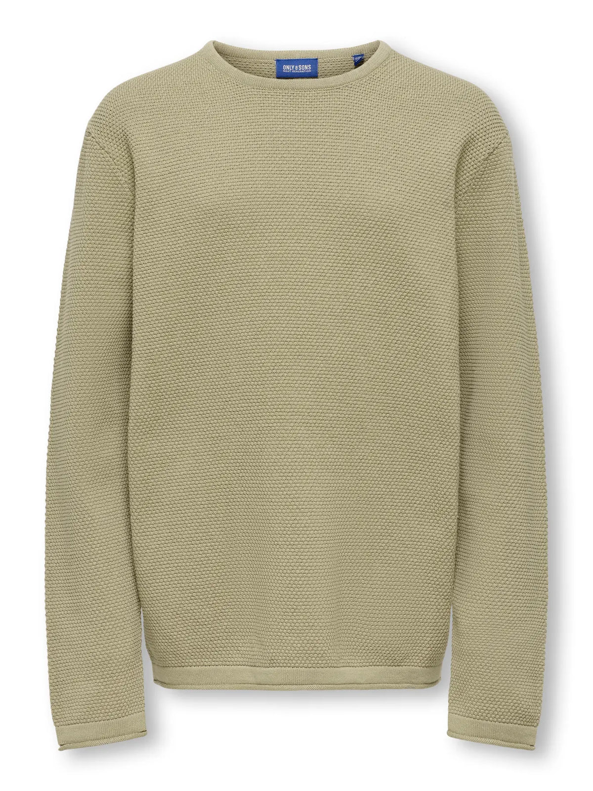 Only & Sons - Osjpanter REG Crew Strik - Lysegrøn/Chinchilla - Noos