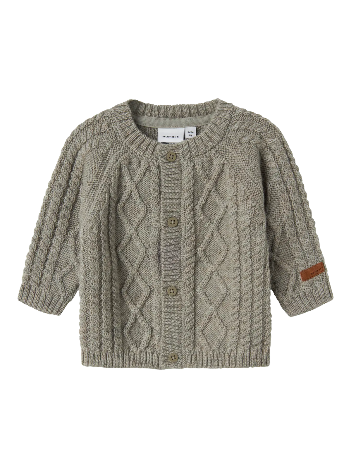 Name It Baby Striktrøje -NBMwrilla - Dried Sage