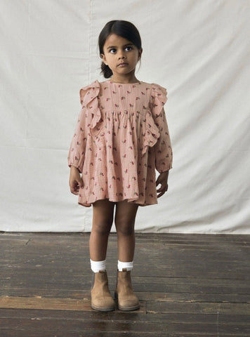Lil' Atelier Kjole - NmfKoala - Misty Rose/Kirsebærprint