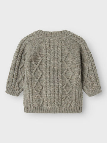 Name It Baby Striktrøje -NBMwrilla - Dried Sage