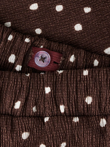 Name It wide Pants - Nkfhasla - Chocolate Brown/prik