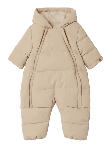 Lil’ Atelier Baby Flyverdragt - Nbflamedow03 Puffer -Unisex foldbare fødder - Oxford Tan