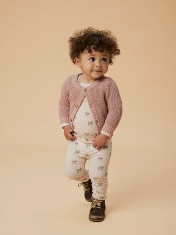 Lil' Atelier Strikket Cardigan - Nbfemlen Noos - Misty Rose