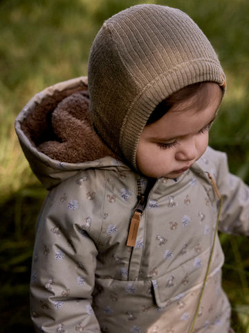 Lil’ Atelier Elefanthue -Nanson Knit Balaclava - Grøn