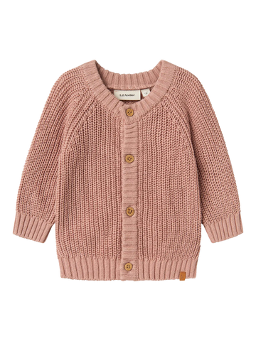 Lil' Atelier Strikket Cardigan - Nbfemlen Noos - Misty Rose