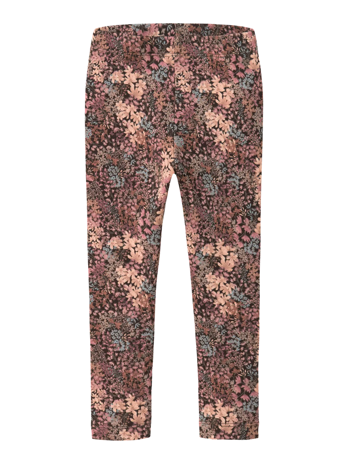 Name It Leggings - Nmfresa - Chocolate Brown/blomster