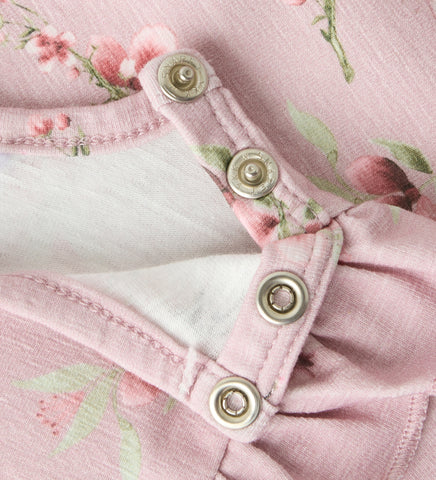 Name It Baby - Nbfbetty LS Flæse Body / Dawn Pink/Fugle